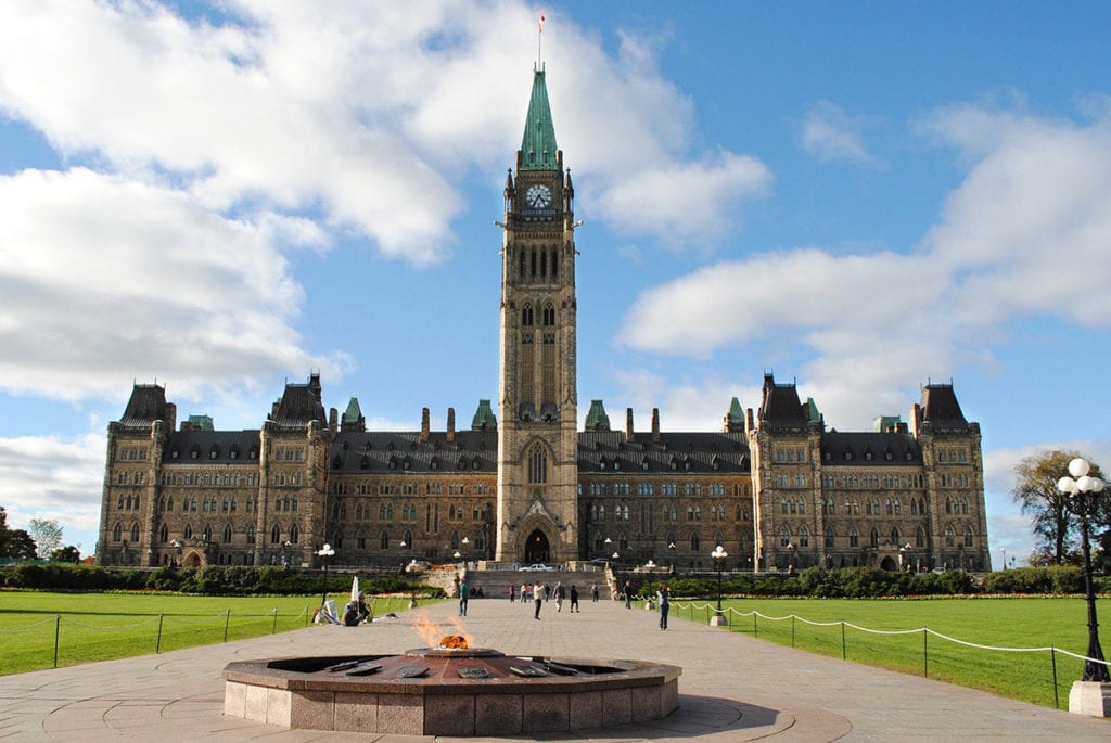 Canadian parliament building in ottawa where federal decisions are made regarding a mortgage stress test review